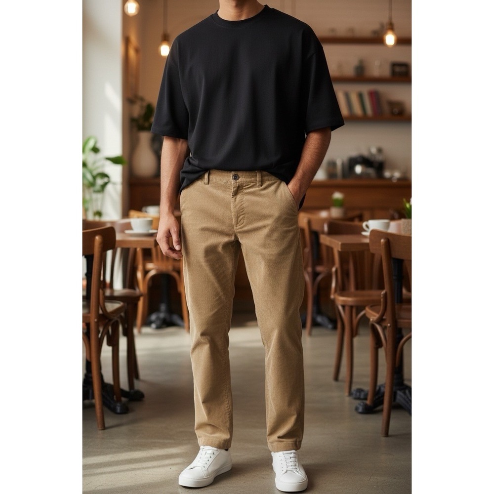 Bonobos 33x32 Boot Fit Corduroy Tan Pants 4-Pocket Casual Everyday Office